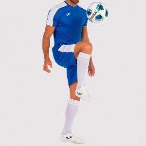 JOMA ACADEMY T-SHIRT ROYAL-WHITE S/S