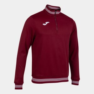JOMA CAMPUS III SWEATSHIRT 1/2 ZIPPER BURGUNDY
