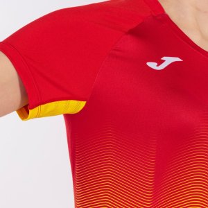 JOMA ELITE VII T-SHIRT RED-WHITE-YELLOW S/S