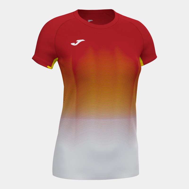 JOMA ELITE VII T-SHIRT RED-WHITE-YELLOW S/S