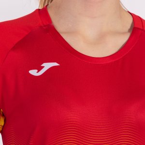 JOMA ELITE VII T-SHIRT RED-WHITE-YELLOW S/S
