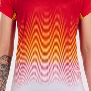 JOMA ELITE VII T-SHIRT RED-WHITE-YELLOW S/S