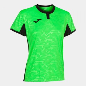 JOMA TOLETUM II T-SHIRT FLUOR GREEN-BLACK S/S