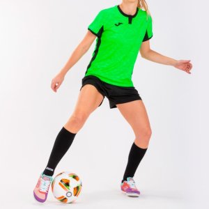JOMA TOLETUM II T-SHIRT FLUOR GREEN-BLACK S/S
