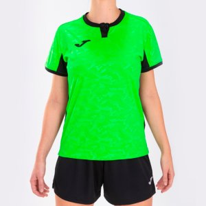 JOMA TOLETUM II T-SHIRT FLUOR GREEN-BLACK S/S