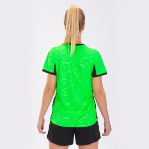 JOMA TOLETUM II T-SHIRT FLUOR GREEN-BLACK S/S