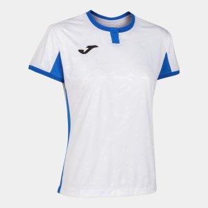 JOMA TOLETUM II T-SHIRT WHITE-ROYAL S/S