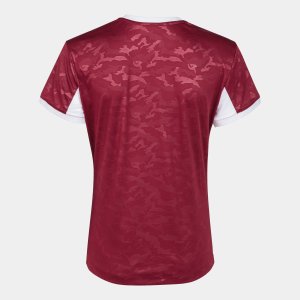 JOMA TOLETUM II T-SHIRT BURGUNDY-WHITE S/S