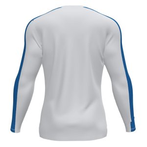 JOMA ACADEMY T-SHIRT WHITE-ROYAL L/S