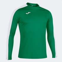 JOMA ACADEMY T-SHIRT GREEN-WHITE L/S