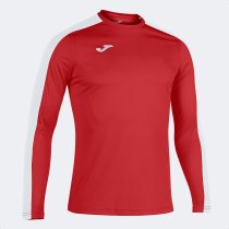 JOMA ACADEMY T-SHIRT RED-WHITE L/S