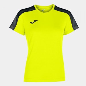 JOMA ACADEMY T-SHIRT FLUOR YELLOW-BLACK S/S