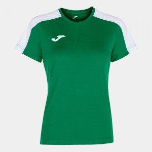 JOMA ACADEMY T-SHIRT GREEN-WHITE S/S