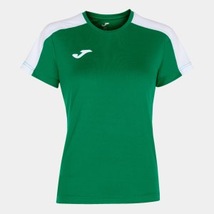 JOMA ACADEMY T-SHIRT GREEN-WHITE S/S