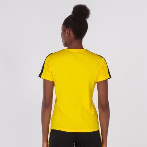 JOMA ACADEMY T-SHIRT YELLOW-BLACK S/S