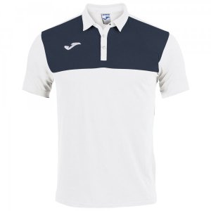 JOMA WINNER POLO WHITE-DARK NAVY S/S