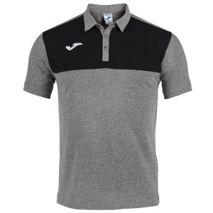 JOMA WINNER POLO MELANGE-BLACK S/S