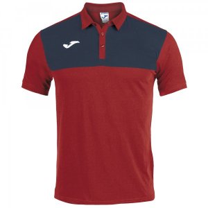 JOMA WINNER POLO RED-DARK NAVY S/S