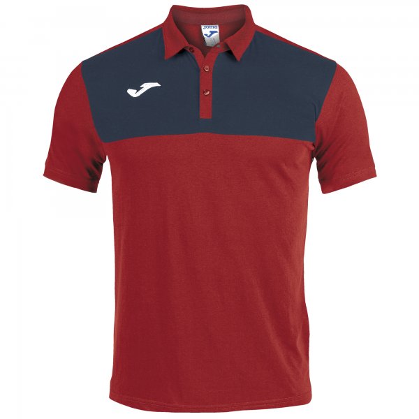 JOMA WINNER POLO RED-DARK NAVY S/S