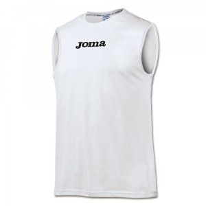 JOMA NANTES T-SHIRT WHITE SLEEVELESS - 10 PCS -