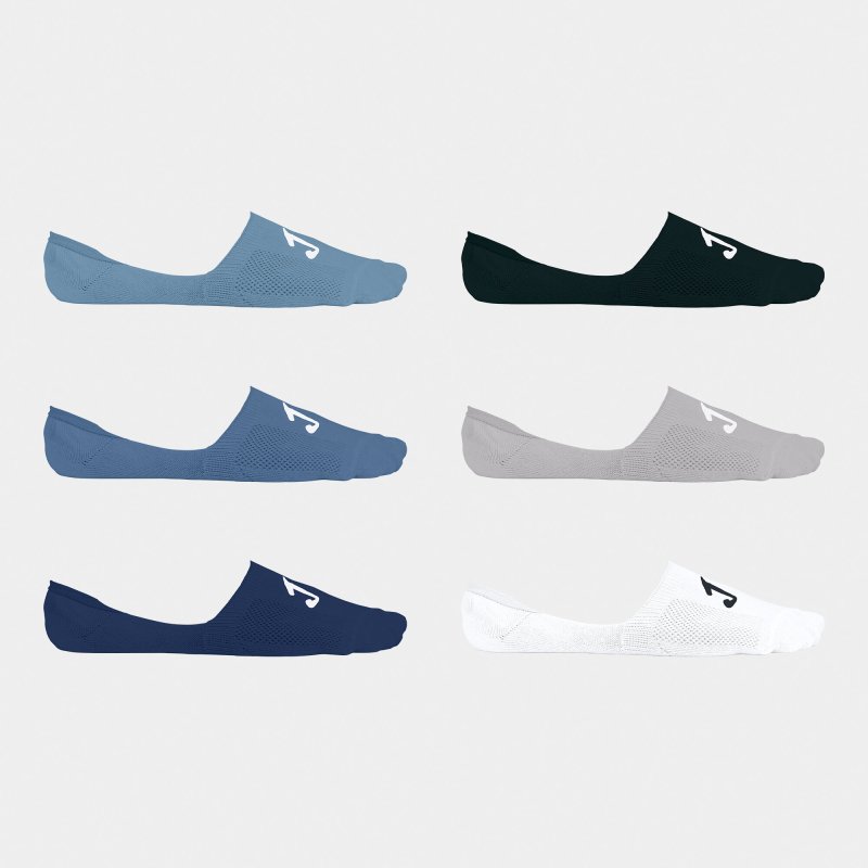 JOMA PINKY SOCKS SAL-BLA-NAV-WHI-GREY-BLUE - 12 PCS -