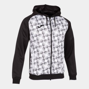 JOMA SUPERNOVA III ZIP-UP HOODIE BLACK WHITE