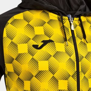 JOMA SUPERNOVA III ZIP-UP HOODIE BLACK YELLOW