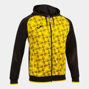 JOMA SUPERNOVA III ZIP-UP HOODIE BLACK YELLOW