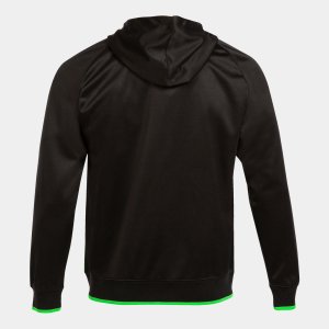 JOMA SUPERNOVA III ZIP-UP HOODIE BLACK FLUOR GREEN