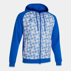 JOMA SUPERNOVA III ZIP-UP HOODIE ROYAL WHITE