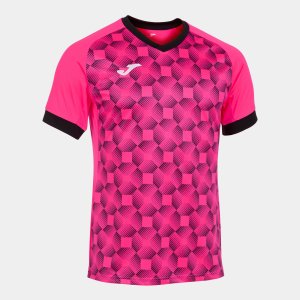 JOMA SUPERNOVA III SHORT SLEEVE T-SHIRT FLUOR PINK BLACK