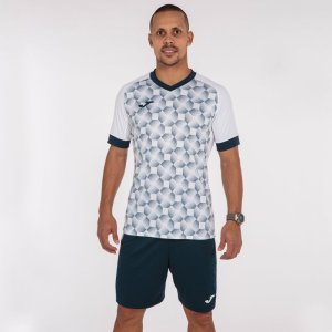 JOMA SUPERNOVA III SHORT SLEEVE T-SHIRT WHITE NAVY