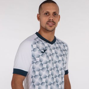 JOMA SUPERNOVA III SHORT SLEEVE T-SHIRT WHITE NAVY
