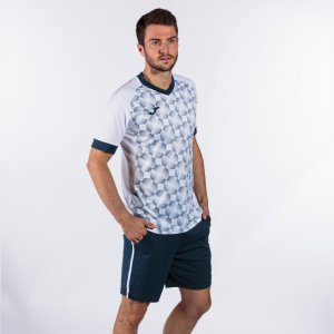 JOMA SUPERNOVA III SHORT SLEEVE T-SHIRT WHITE NAVY
