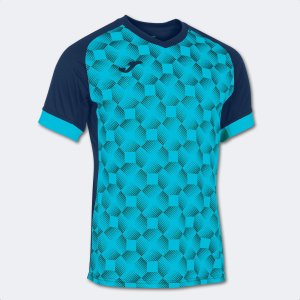 JOMA SUPERNOVA III SHORT SLEEVE T-SHIRT NAVY FLUOR TURQUOISE