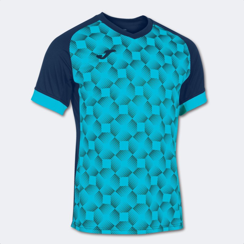 JOMA SUPERNOVA III SHORT SLEEVE T-SHIRT NAVY FLUOR TURQUOISE