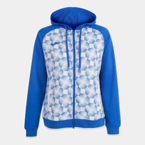 JOMA SUPERNOVA III ZIP-UP HOODIE ROYAL WHITE