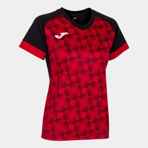 JOMA SUPERNOVA III SHORT SLEEVE T-SHIRT BLACK RED