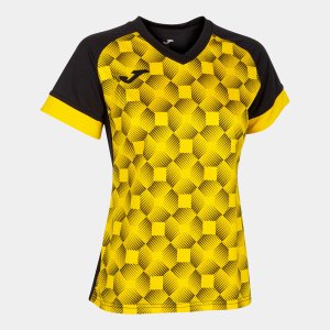 JOMA SUPERNOVA III SHORT SLEEVE T-SHIRT BLACK YELLOW