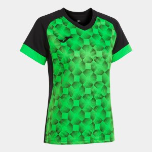 JOMA SUPERNOVA III SHORT SLEEVE T-SHIRT BLACK FLUOR GREEN