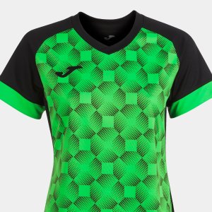 JOMA SUPERNOVA III SHORT SLEEVE T-SHIRT BLACK FLUOR GREEN