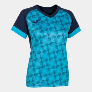 JOMA SUPERNOVA III SHORT SLEEVE T-SHIRT NAVY FLUOR TURQUOISE