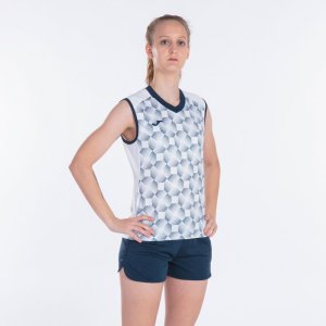 JOMA SUPERNOVA III SLEEVELESS SHIRT WHITE NAVY