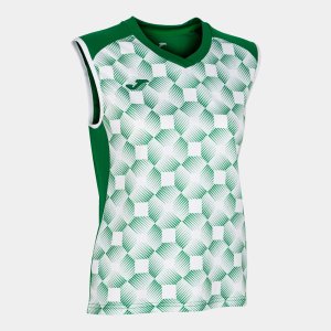 JOMA SUPERNOVA III SLEEVELESS SHIRT GREEN WHITE