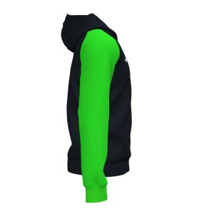 JOMA ACADEMY IV ZIP-UP HOODIE BLACK FLUOR GREEN