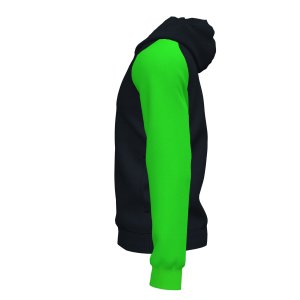 JOMA ACADEMY IV ZIP-UP HOODIE BLACK FLUOR GREEN