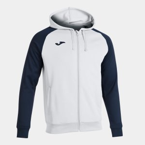 JOMA ACADEMY IV ZIP-UP HOODIE WHITE NAVY