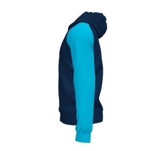 JOMA ACADEMY IV ZIP-UP HOODIE NAVY FLUOR TURQUOISE