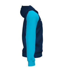 JOMA ACADEMY IV ZIP-UP HOODIE NAVY FLUOR TURQUOISE