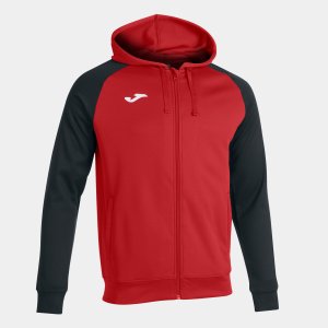 JOMA ACADEMY IV ZIP-UP HOODIE RED BLACK